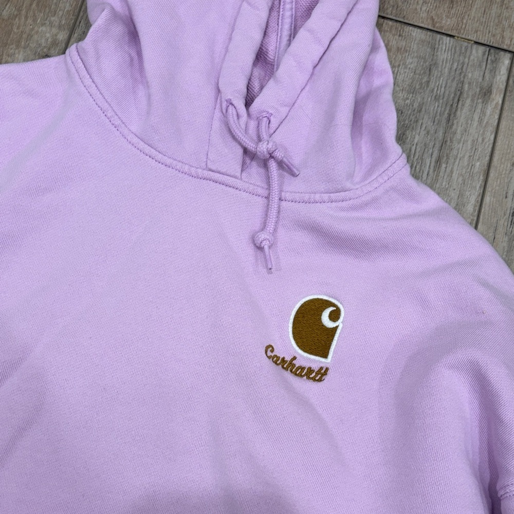 Carhartt Women's Tencel Fiber Series Loose Fit Light Purple Hoodie Size Small - Picture 2 of 5
